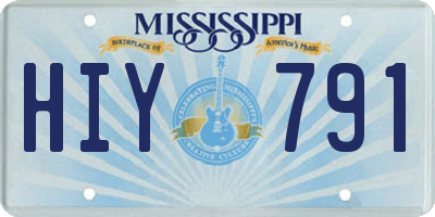 MS license plate HIY791