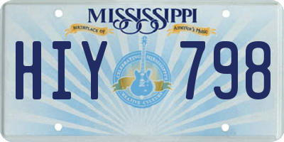 MS license plate HIY798
