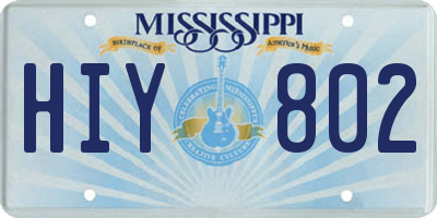 MS license plate HIY802