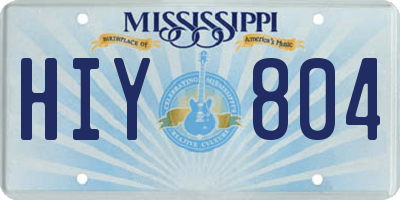 MS license plate HIY804