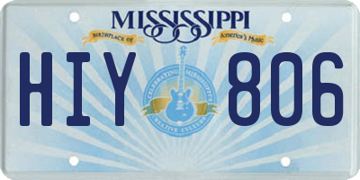 MS license plate HIY806