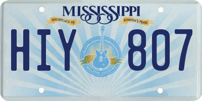 MS license plate HIY807