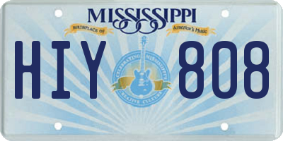MS license plate HIY808