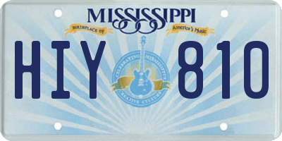 MS license plate HIY810