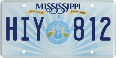 MS license plate HIY812
