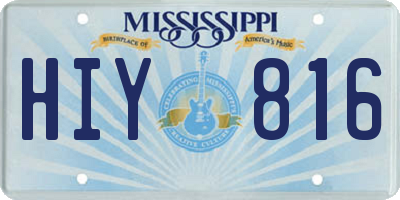 MS license plate HIY816