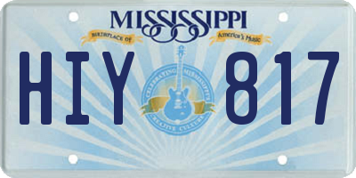 MS license plate HIY817
