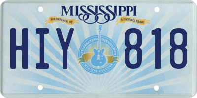 MS license plate HIY818