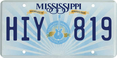 MS license plate HIY819