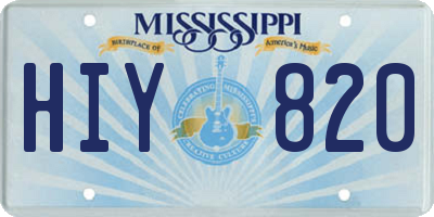 MS license plate HIY820