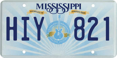 MS license plate HIY821
