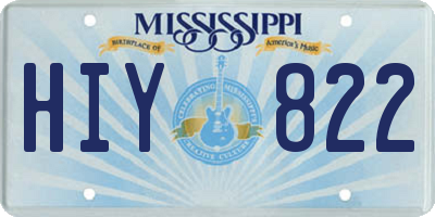 MS license plate HIY822