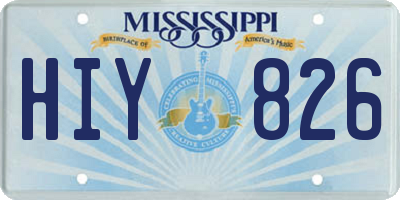 MS license plate HIY826