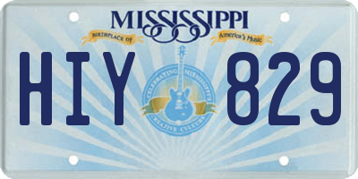 MS license plate HIY829