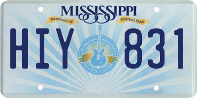 MS license plate HIY831
