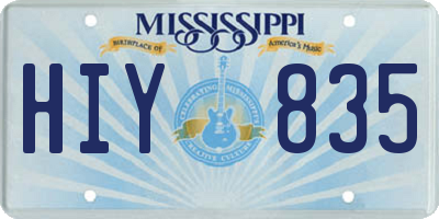 MS license plate HIY835