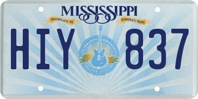 MS license plate HIY837
