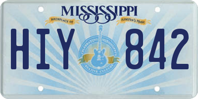 MS license plate HIY842