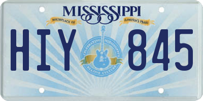 MS license plate HIY845