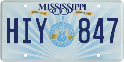 MS license plate HIY847