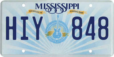 MS license plate HIY848