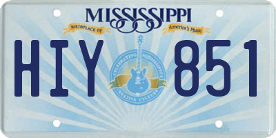 MS license plate HIY851