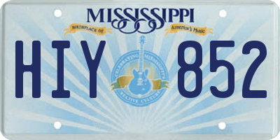 MS license plate HIY852