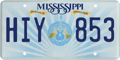 MS license plate HIY853