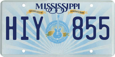 MS license plate HIY855