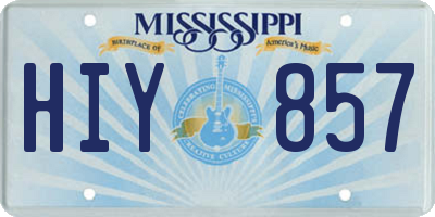 MS license plate HIY857