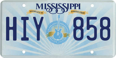 MS license plate HIY858