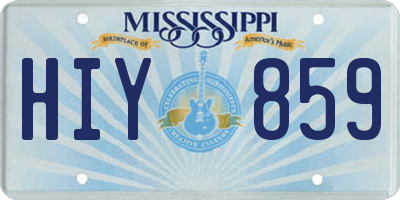 MS license plate HIY859