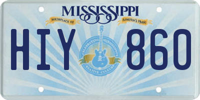 MS license plate HIY860