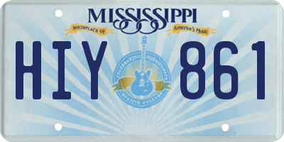 MS license plate HIY861