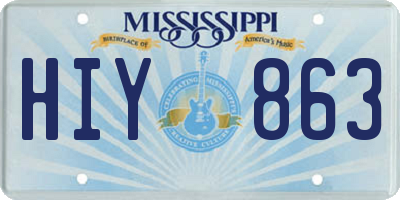 MS license plate HIY863