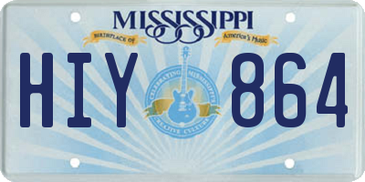 MS license plate HIY864