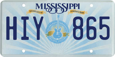 MS license plate HIY865