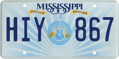MS license plate HIY867