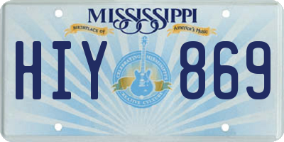MS license plate HIY869