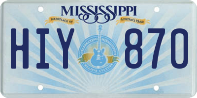 MS license plate HIY870