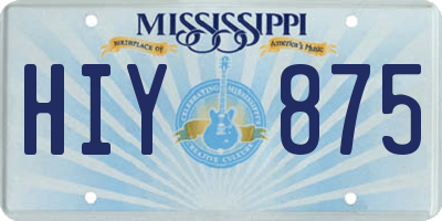 MS license plate HIY875