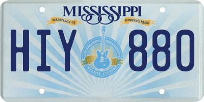 MS license plate HIY880