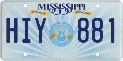 MS license plate HIY881