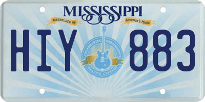 MS license plate HIY883