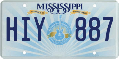 MS license plate HIY887