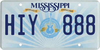 MS license plate HIY888