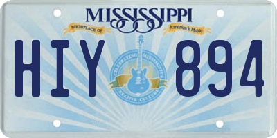 MS license plate HIY894