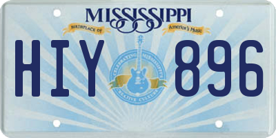 MS license plate HIY896