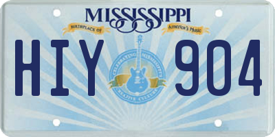 MS license plate HIY904