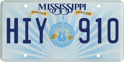 MS license plate HIY910